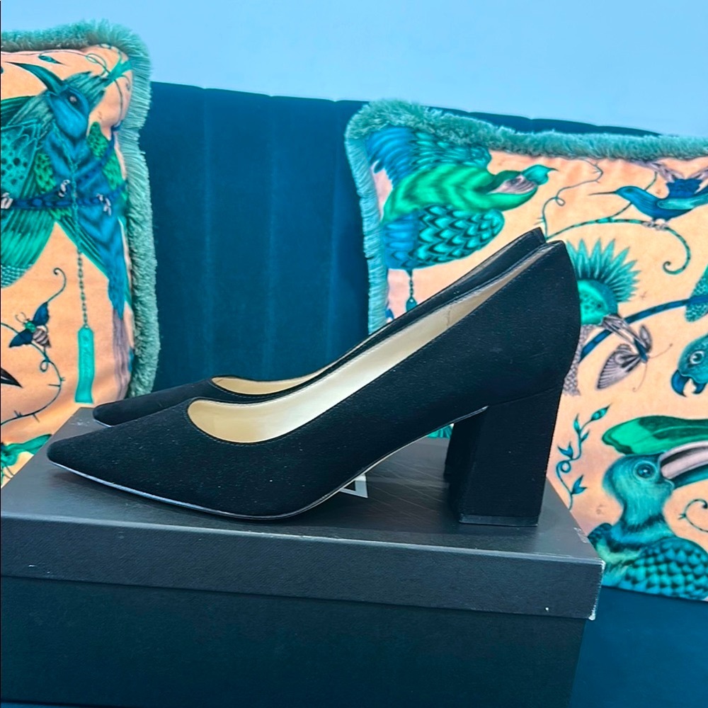 Marc Fisher Black Suede Heels